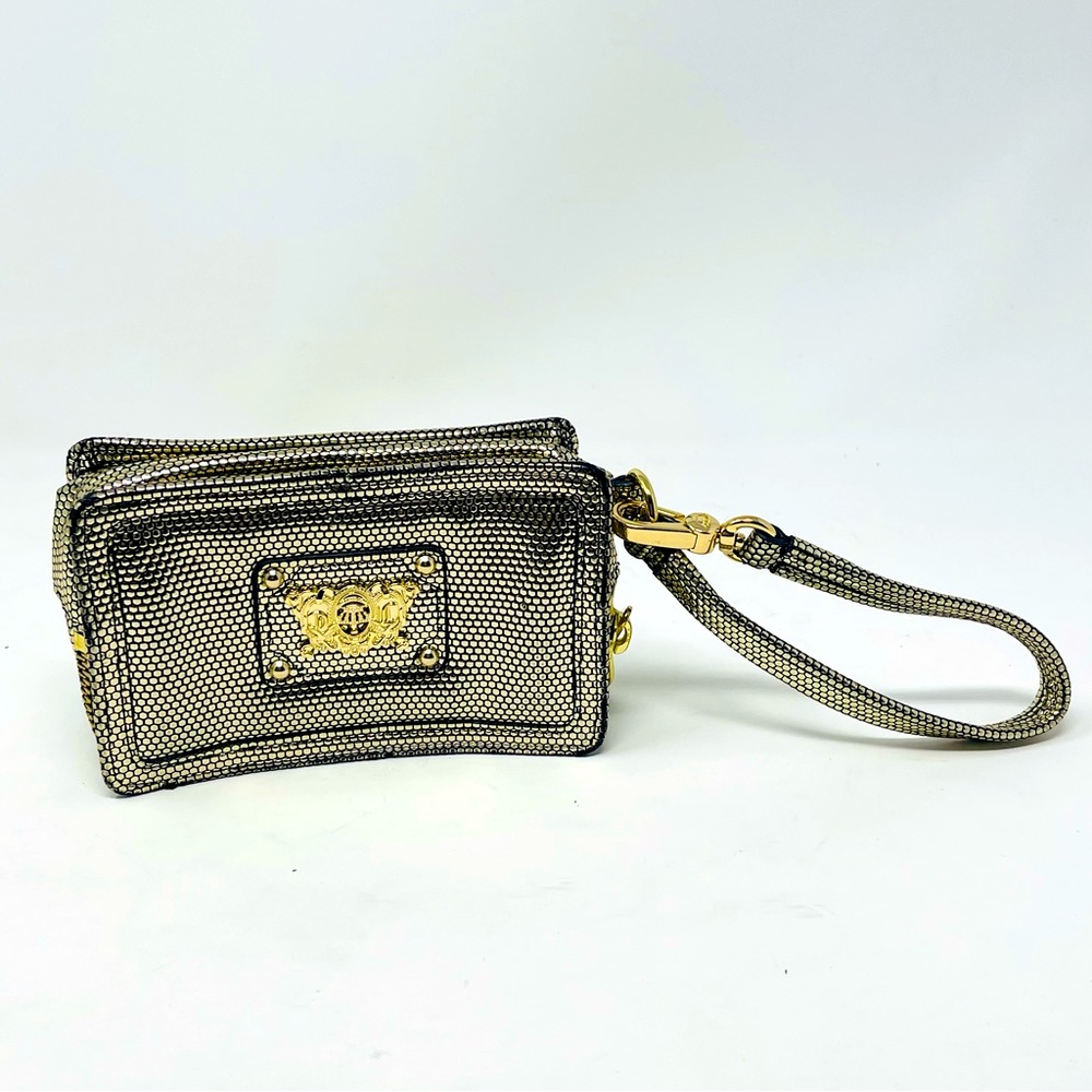 Juicy Couture Gold Wristlet Vegan Leather